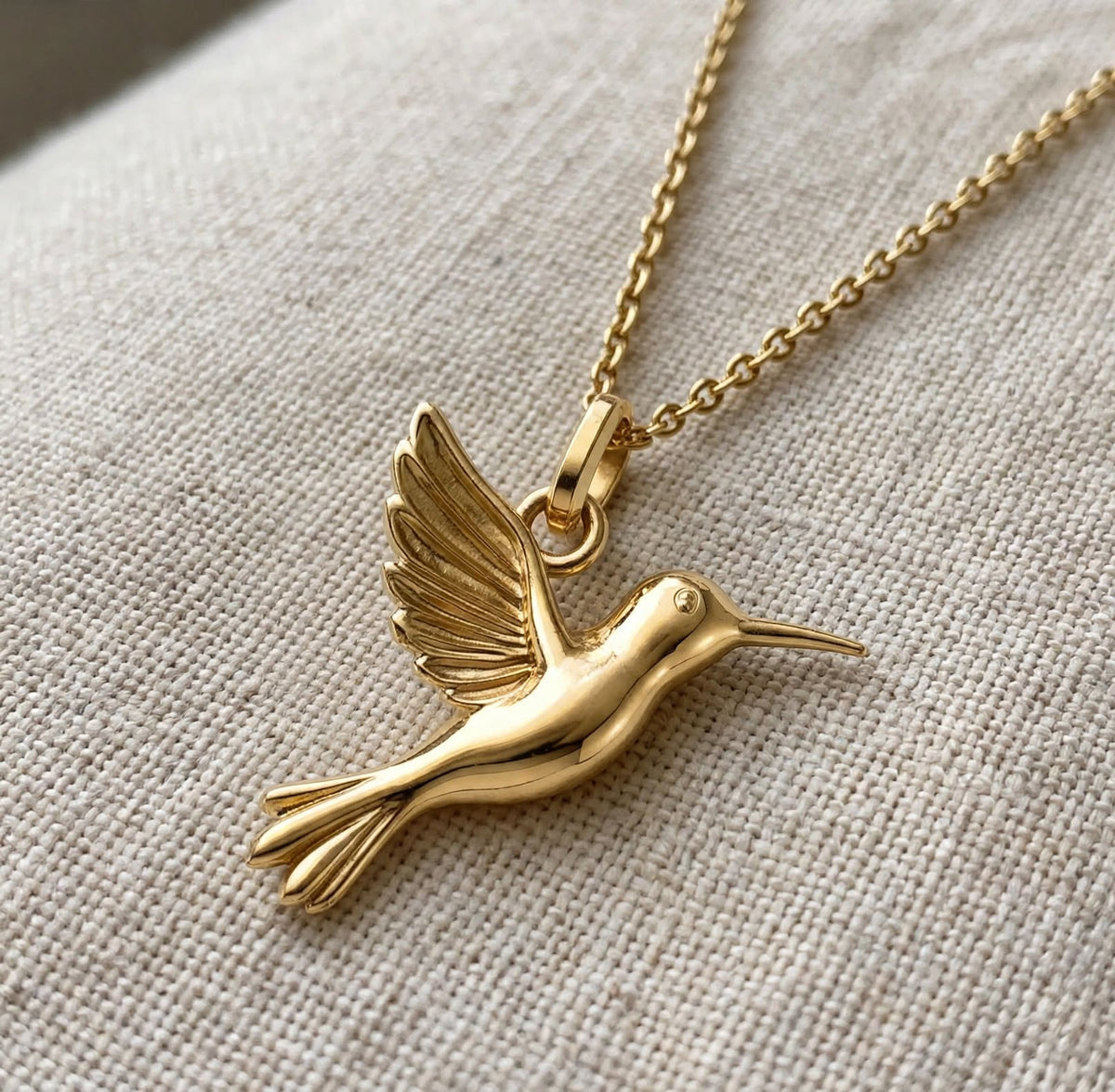 Sinekkuşu Kolye | Fable Serisi | Altın Kaplama 925 Gümüş | Mihu Jewelry