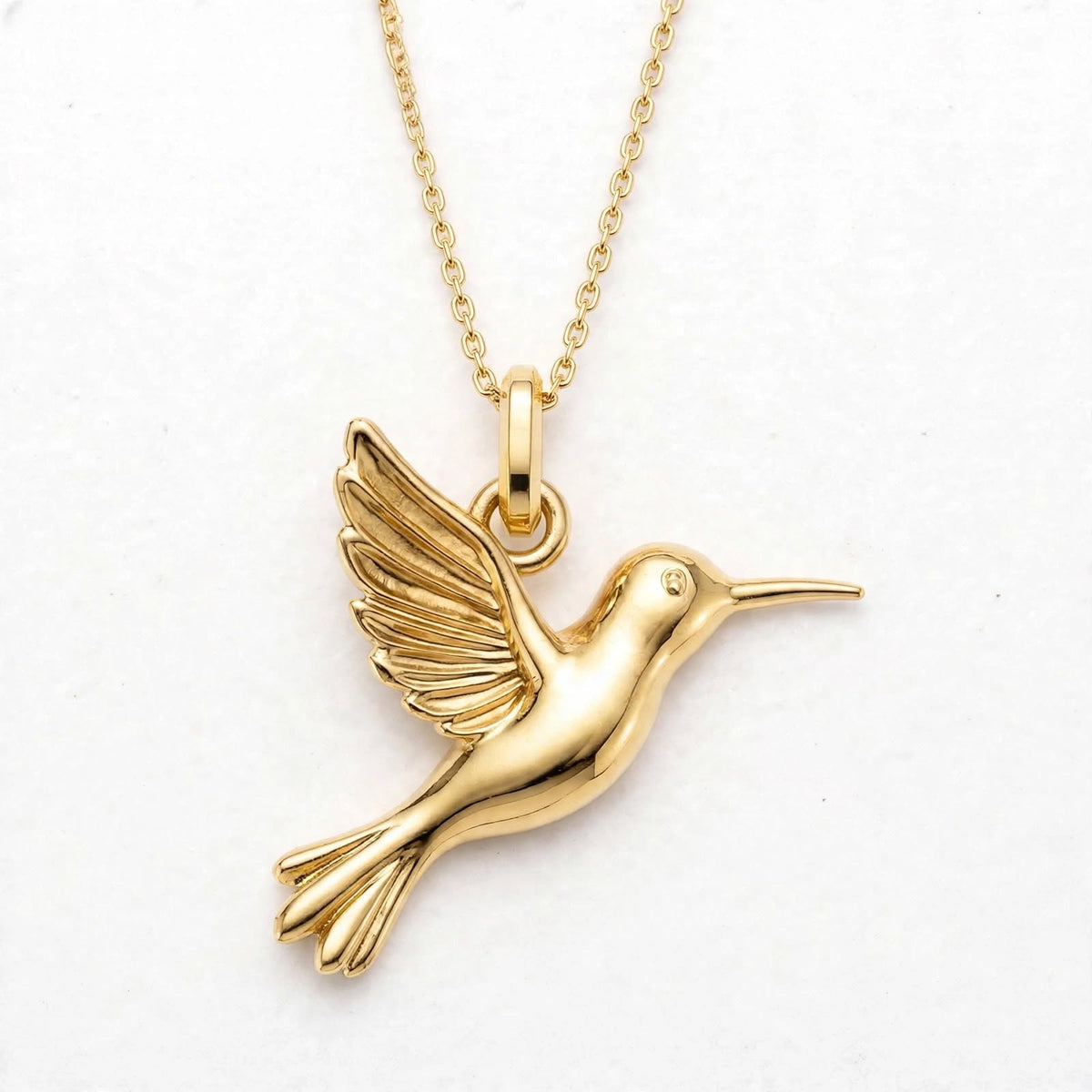 Sinekkuşu Kolye | Fable Serisi | Altın Kaplama 925 Gümüş | Mihu Jewelry