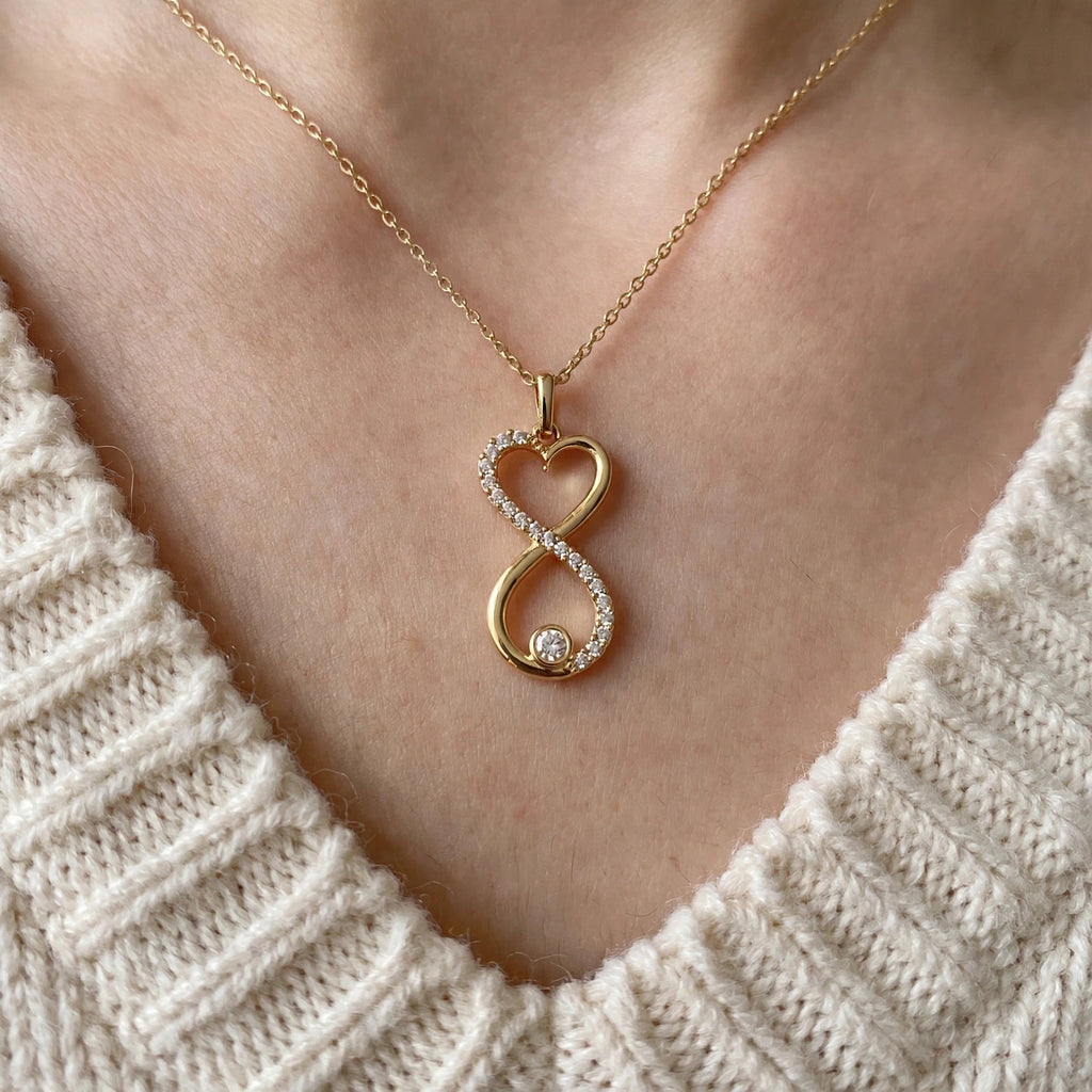 Sonsuzluk Kalp Kolye | Fable Serisi | 925 Gümüş | Mihu Jewelry