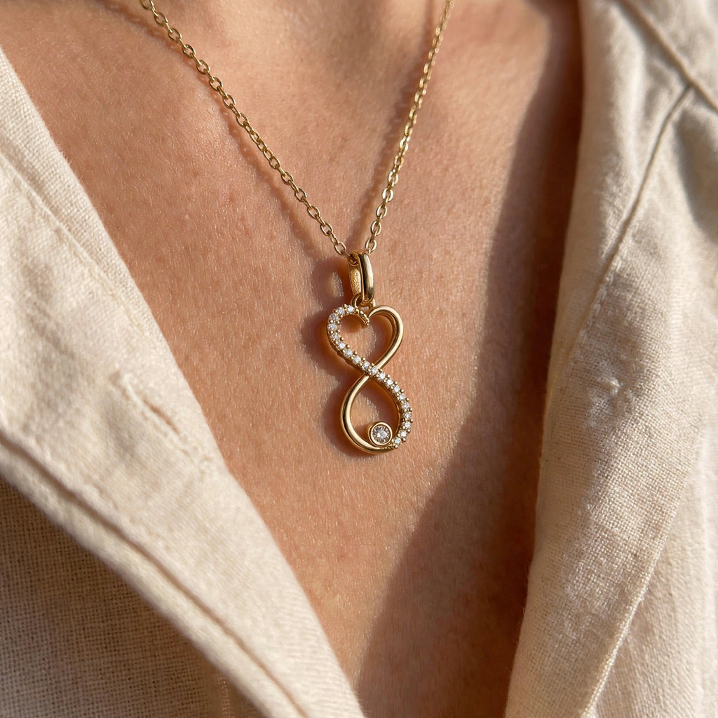 Sonsuzluk Kalp Kolye | Fable Serisi | 925 Gümüş | Mihu Jewelry