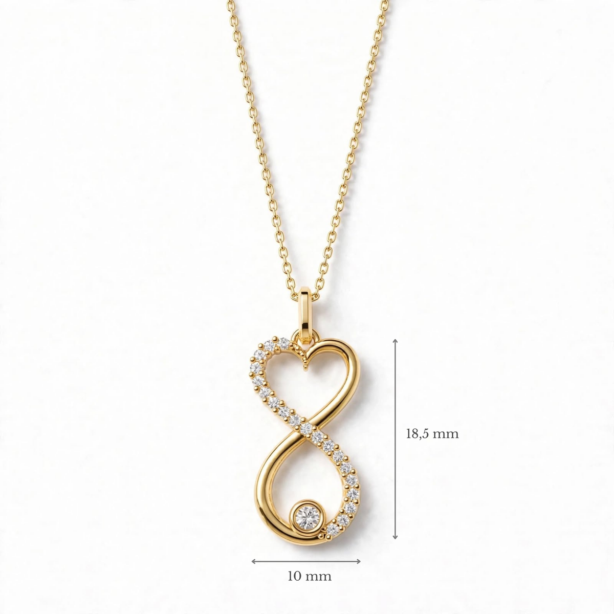 Sonsuzluk Kalp Kolye | Fable Serisi | 925 Gümüş | Mihu Jewelry