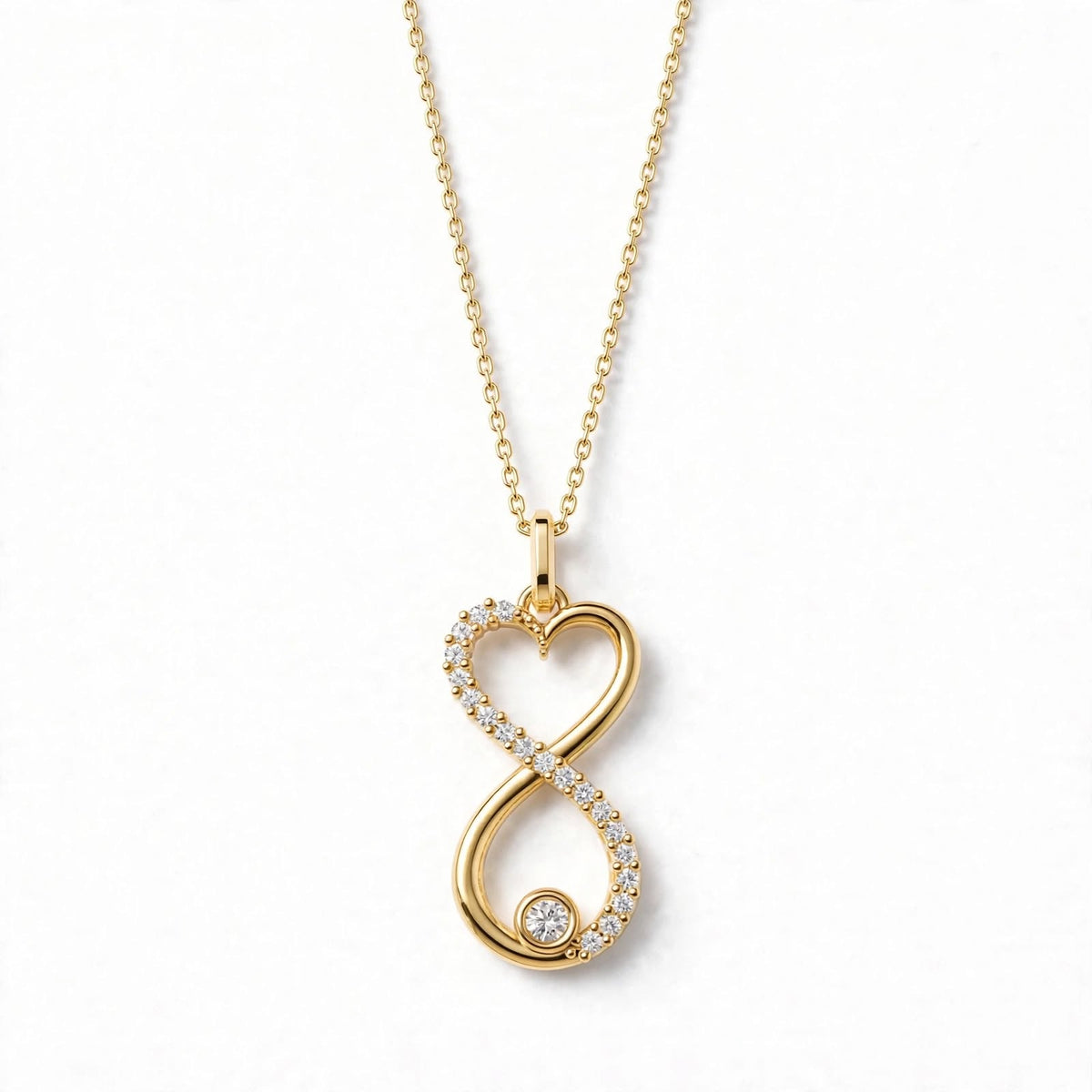 Sonsuzluk Kalp Kolye | Fable Serisi | 925 Gümüş | Mihu Jewelry
