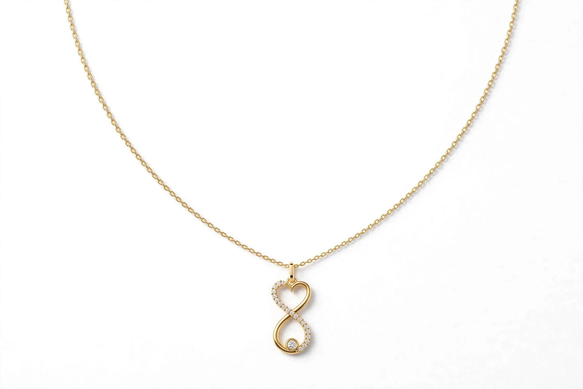 Sonsuzluk Kalp Kolye | Fable Serisi | 925 Gümüş | Mihu Jewelry