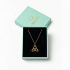 Trinity Düğümü Kolye | Fable Serisi | Altın Kaplama 925 Gümüş | Pavé Zirkon | Mihu Jewelry