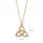 Trinity Düğümü Kolye | Fable Serisi | Altın Kaplama 925 Gümüş | Pavé Zirkon | Mihu Jewelry