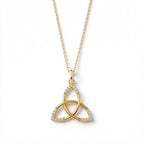 Trinity Düğümü Kolye | Fable Serisi | Altın Kaplama 925 Gümüş | Pavé Zirkon | Mihu Jewelry