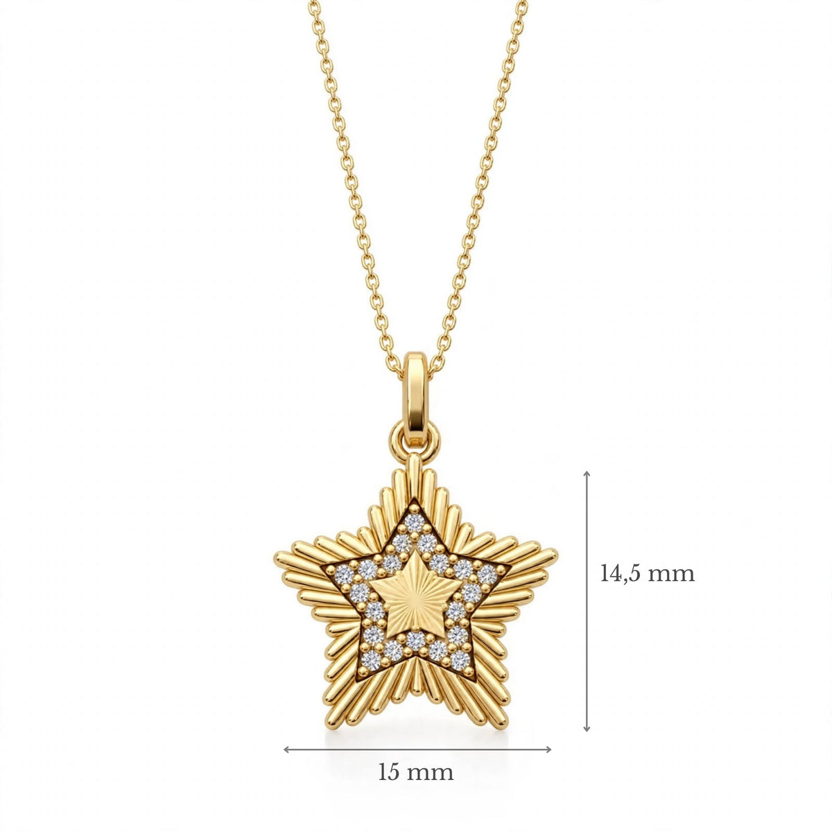 Süpernova Yıldız Kolye | Fable Serisi | 925 Gümüş | Mihu Jewelry