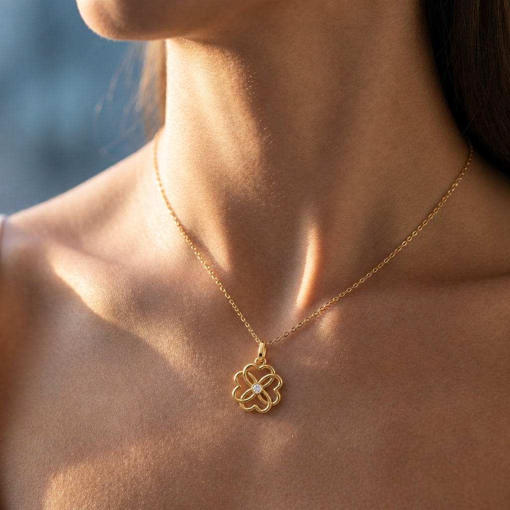 Kalp Yoncası Kolye | Fable Serisi | 925 Gümüş | Mihu Jewelry