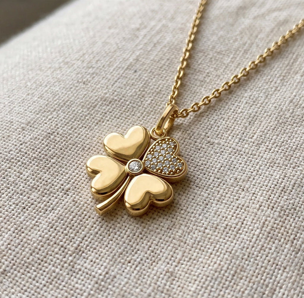 Yonca Kolye | Fable Serisi | Altın Kaplama 925 Gümüş | Mihu Jewelry