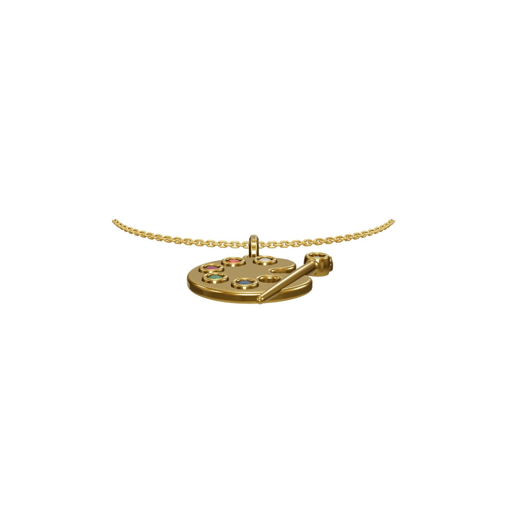 ESFP Palet Kolye | MBTI Serisi | 925 Gümüş | Mihu Jewelry