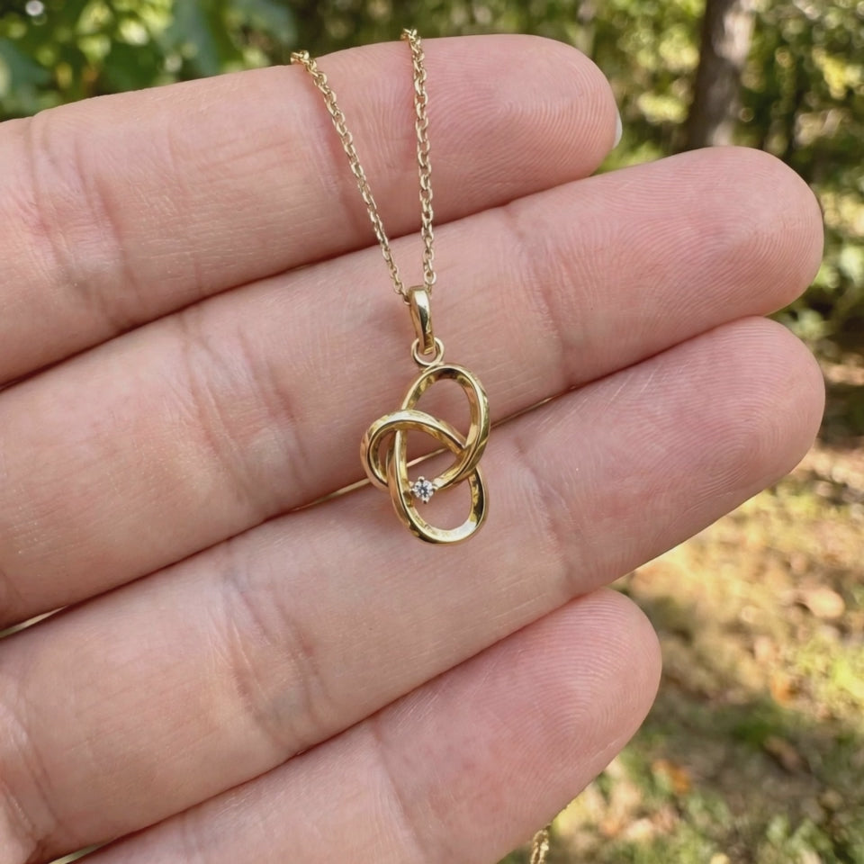 Aşk Düğümü Kolye | Fable Serisi | Altın Kaplama 925 Gümüş | Mihu Jewelry