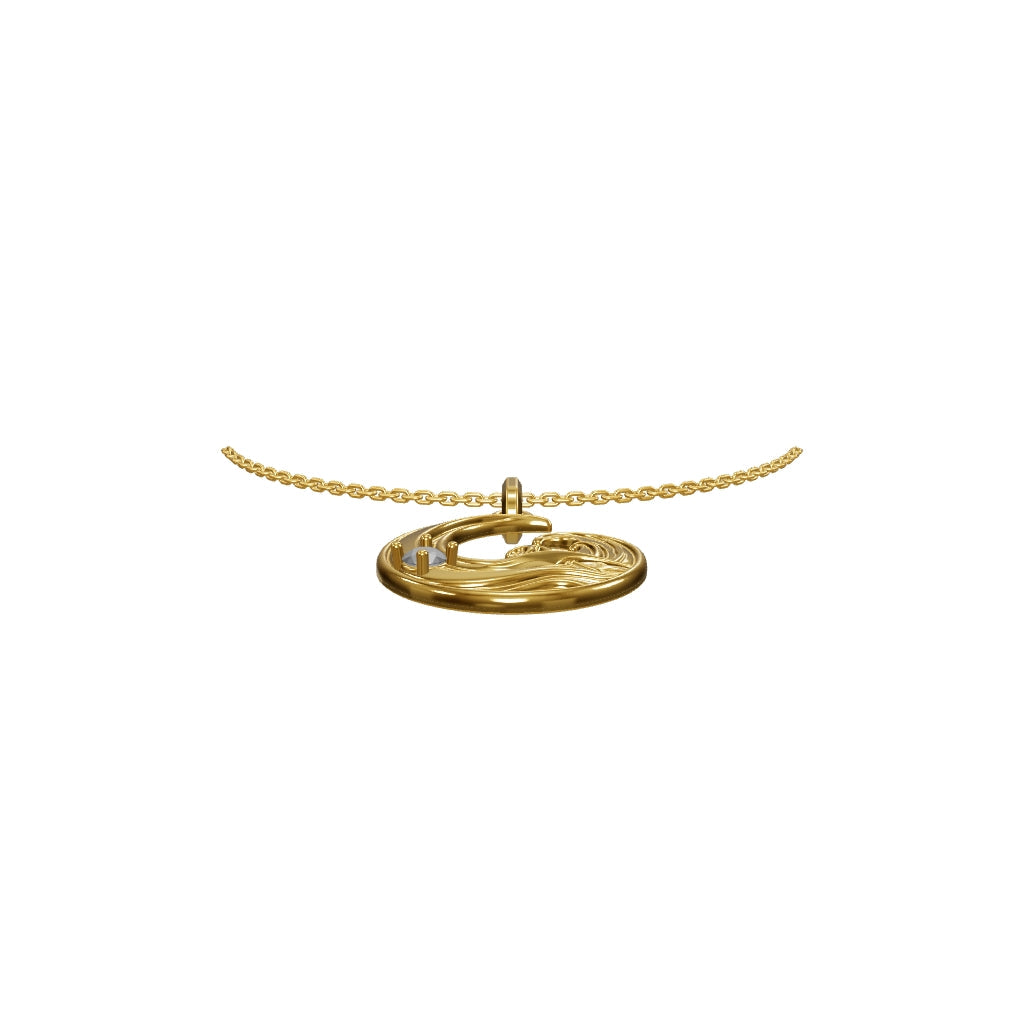 ESTP Dalga Kolye | Altın Kaplama 925 Gümüş | Mihu Jewelry
