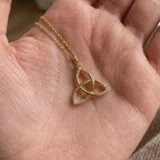 Trinity Düğümü Kolye | Fable Serisi | Altın Kaplama 925 Gümüş | Pavé Zirkon | Mihu Jewelry