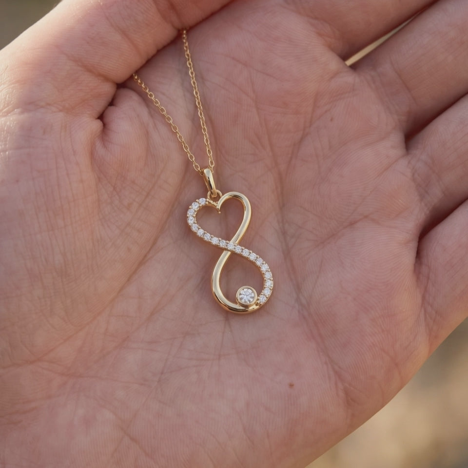 Sonsuzluk Kalp Kolye | Fable Serisi | 925 Gümüş | Mihu Jewelry