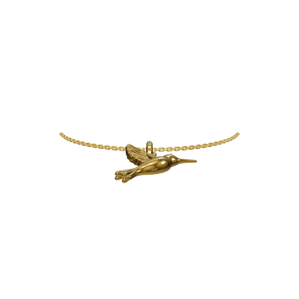 Sinekkuşu Kolye | Fable Serisi | Altın Kaplama 925 Gümüş | Mihu Jewelry