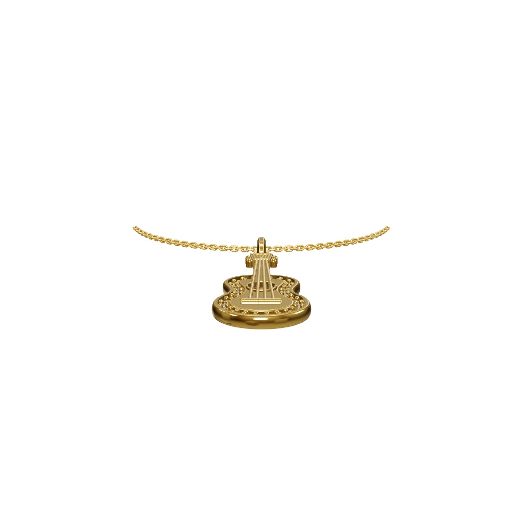 Gitar Kolye | Fable Serisi | Altın Kaplama 925 Gümüş | Zirkon Taşlı | Mihu Jewelry
