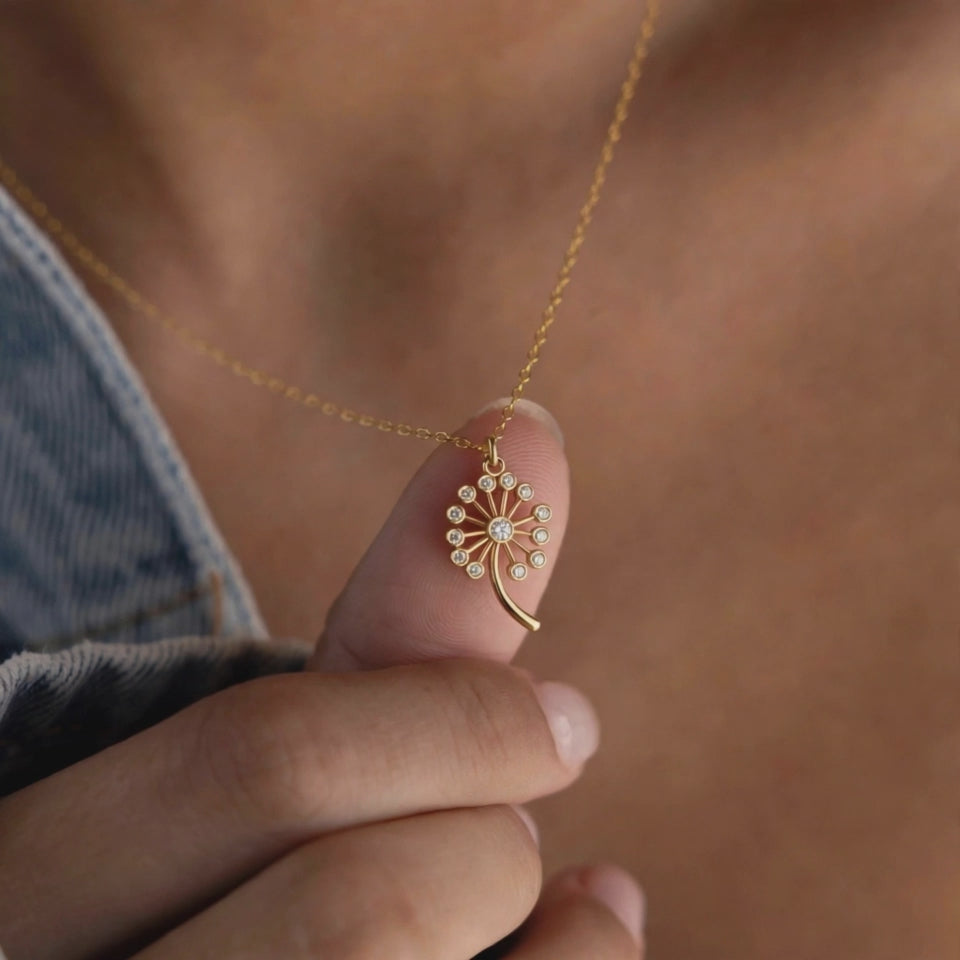 Karahindiba Kolye | Fable Serisi | 925 Gümüş | Mihu Jewelry