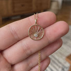 Güneş Madalyon Kolye | Fable Serisi | Altın Kaplama 925 Gümüş | Mihu Jewelry