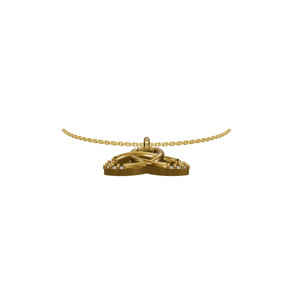 Trinity Düğümü Kolye | Fable Serisi | Altın Kaplama 925 Gümüş | Pavé Zirkon | Mihu Jewelry
